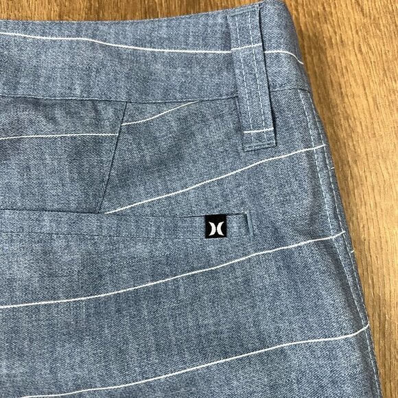 NEW Hurley Men's Dri-FIT Porter 21" Walk Shorts Blue Stripe Sz 28 - Picture 10 of 12